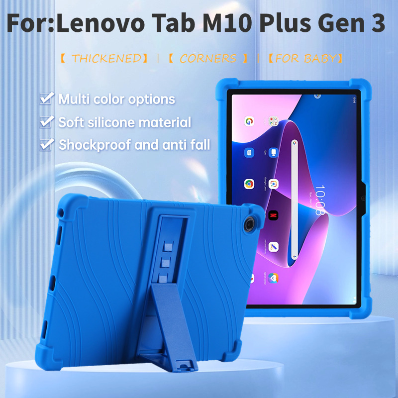 Lenovo Tablet Plus Accessories - Silikon Standı Kılıf için Lenovo Tab