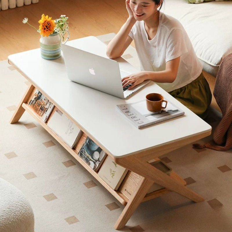 Unique Table Accessories - Dikdörtgen Ahşap Sehpalar Minimalist Depolama Alanı