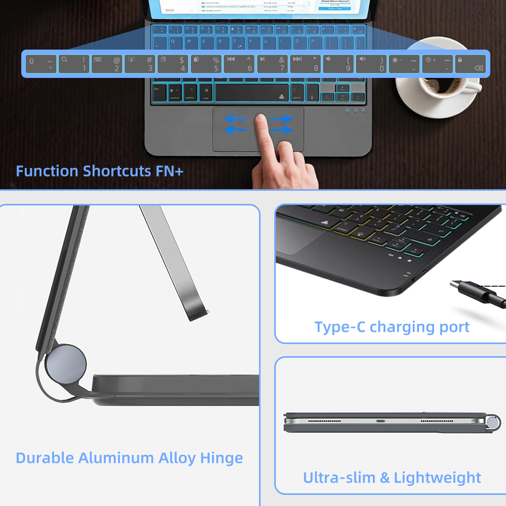 Kablosuz Arkadan Aydınlatmalı  - Tablet Keyboard Case incelemesi ve fiyatı